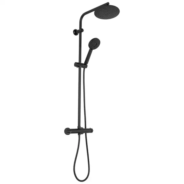 Rea Bliss Black Душовий гарнітур з термостатом, чорний (REA-P8804) Rea Bliss Black Душовий гарнітур з термостатом, чорний (REA-P8804)