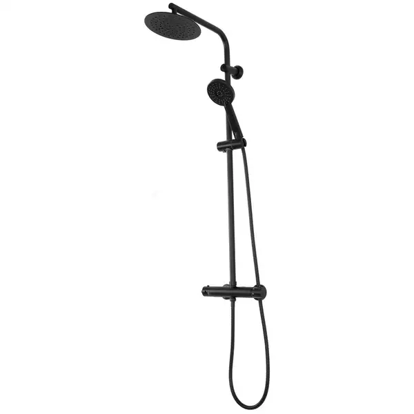 Rea Bliss Black Душовий гарнітур з термостатом, чорний (REA-P8804) Rea Bliss Black Душовий гарнітур з термостатом, чорний (REA-P8804)