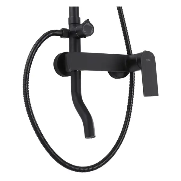 Душевой гарнитур REA STORM 2.0 BLACK черный с изливом (REA-P9532)