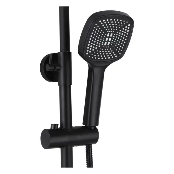 Душевой гарнитур REA STORM BLACK черный с изливом (REA-P9533)