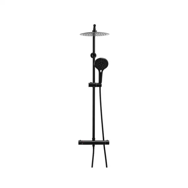 Душевой гарнитур Yoka BERGEN 25 BLACK черный с термостатом (BP.BERGEN THERM 25 BLK)
