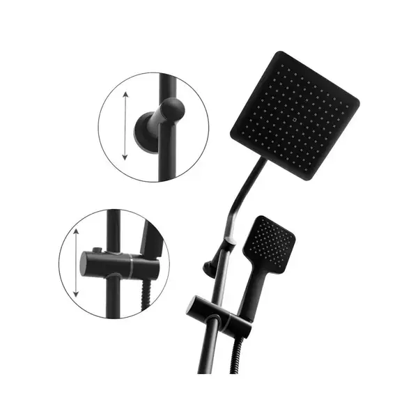 Душевой гарнитур Yoka BODO 23 BLACK черный (BP.BODO 23 BLK)