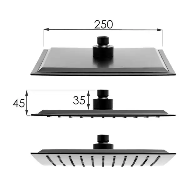 Душевой гарнитур Yoka CUBE 25 BLACK черный с термостатом (BP.CUBE-THERM-25-BLK) Душевой гарнитур Yoka CUBE 25 BLACK черный с термостатом (BP.CUBE-THERM-25-BLK)