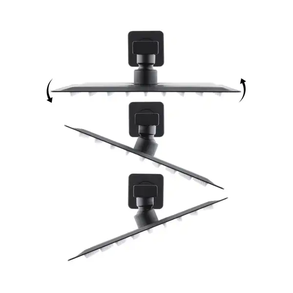 Душевой гарнитур скрытого монтажа Yoka DUAL BLACK + BOX черный (BP.DUAL-BLK)