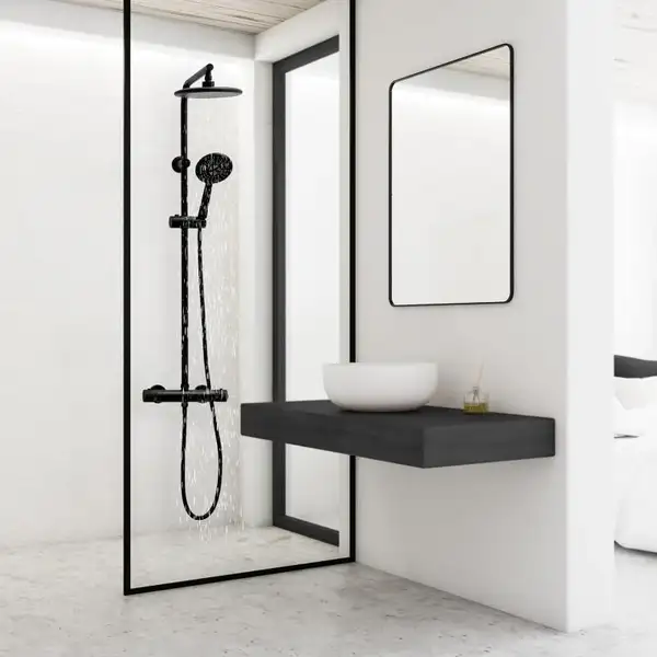 Душевой гарнитур Yoka ENZA 20 BLACK черный с термостатом (BP.ENZA20-BLK)