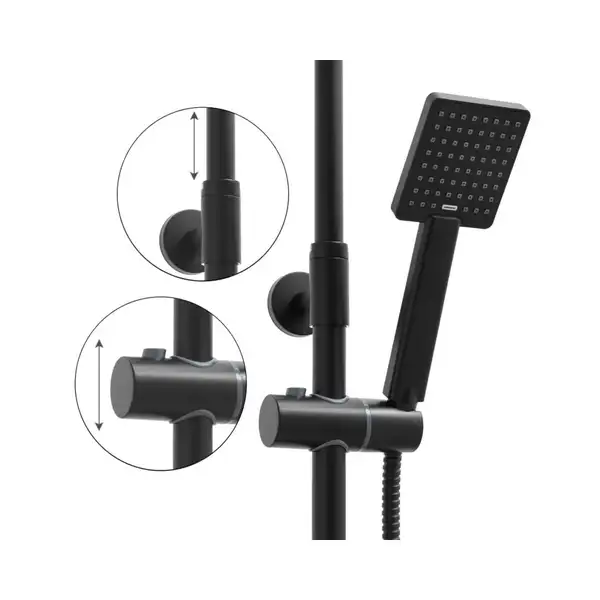 Душевой гарнитур Yoka FLOVA 20 BLACK черный (BP.FLOVA 20 BLK)