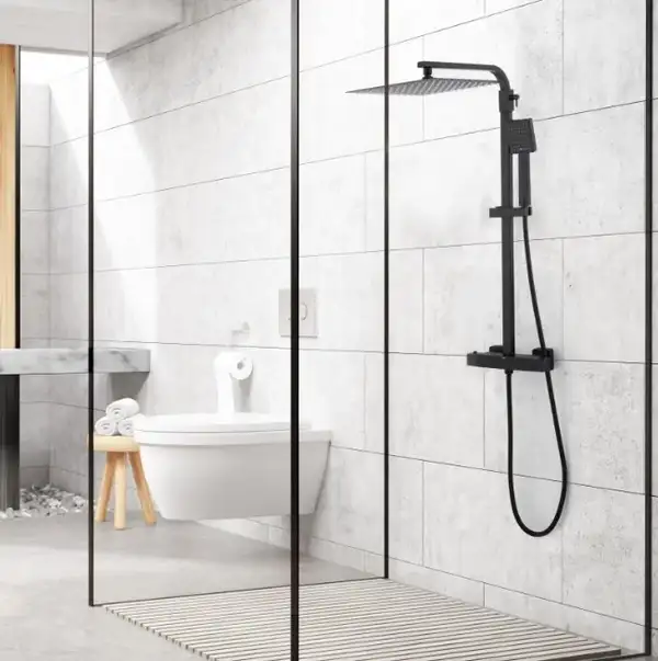 Душевой гарнитур Yoka GOBA 30 BLACK черный с термостатом (BP.GOBA-THERM-30-BLK)
