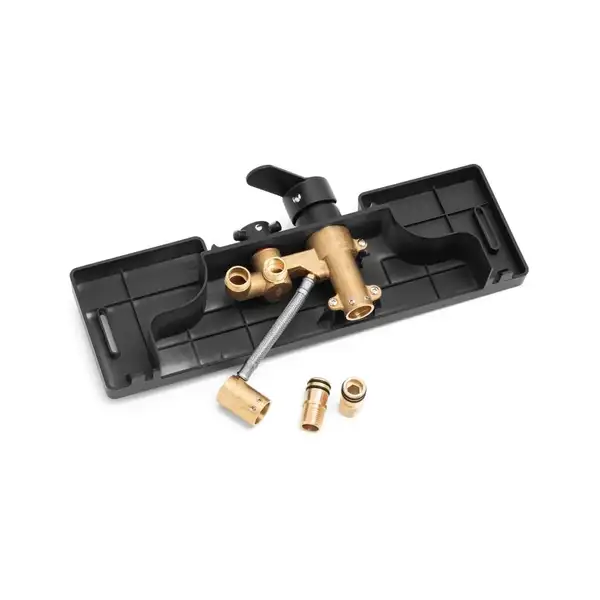 Душовий гарнітур Yoka OSLO 25 BLACK черный з полицею та краном (BP.OSLO 25 BLK)