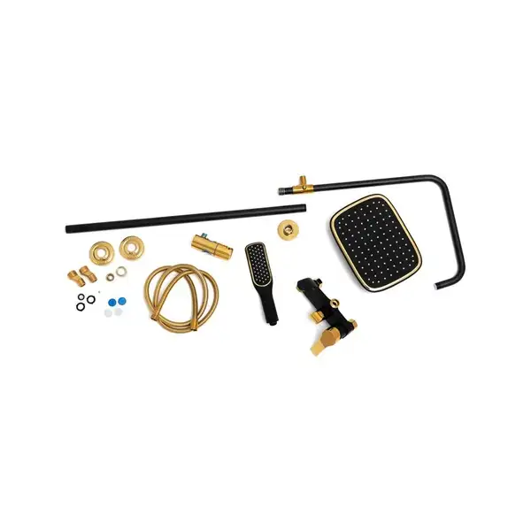 Душовий гарнітур Yoka ROXY GOLD BLACK MATT золотий з виливом (BP.ROXY)