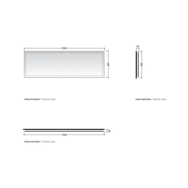 Дзеркало Flaminia Make-up 150х50х3 (MKS50)