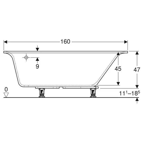 Дзеркало з LED підсвічуванням 70 х h70 см Geberit Option Basic Square  502.806.00.1