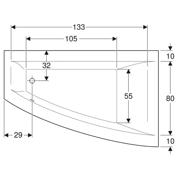 Дзеркало з LED підсвічуванням 70 х h70 см Geberit Option Basic Square  502.806.00.1