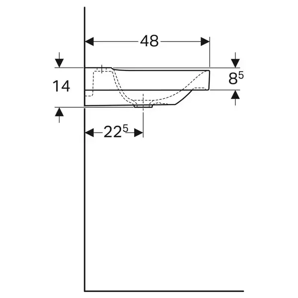 Дзеркало з LED підсвічуванням 80 х h70 см Geberit Option Basic Square  502.807.00.1