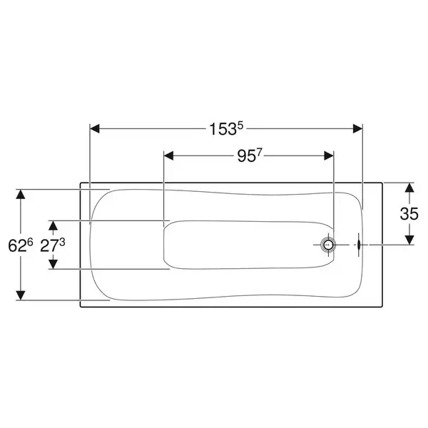 Дзеркало з LED підсвічуванням 80 х h70 см Geberit Option Basic Square  502.807.00.1