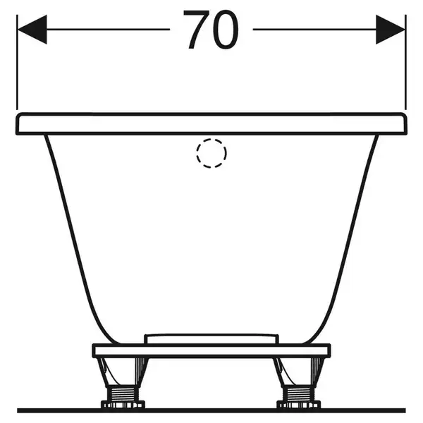 Дзеркало з LED підсвічуванням 80 х h70 см Geberit Option Basic Square  502.807.00.1