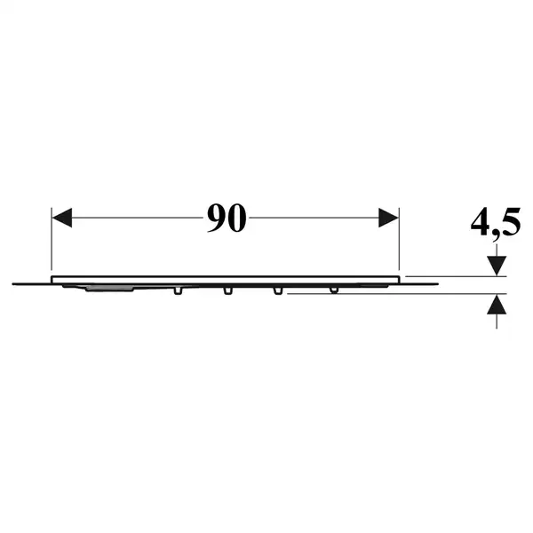 Дзеркало з LED підсвічуванням 90 х h70 см Geberit Option Basic Square  502.808.00.1