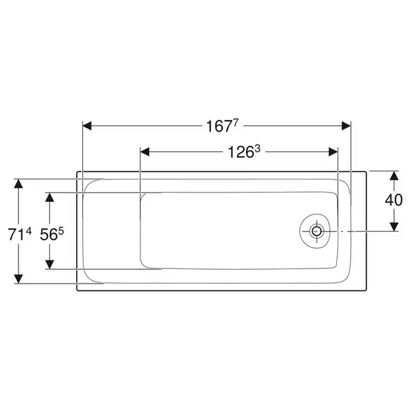 Дзеркало з LED підсвічуванням 90 х h70 см Geberit Option Basic Square  502.808.00.1
