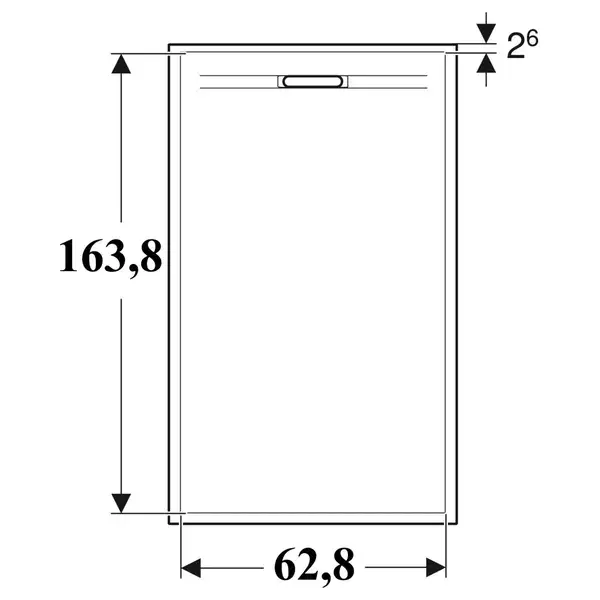 Дзеркало з LED підсвічуванням 100 х h70 см Geberit Option Basic Square  502.809.00.1