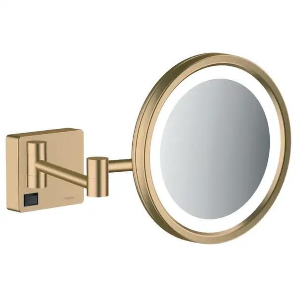 Зеркало косметическое с LED подсветкой Hansgrohe AddStoris, матовая бронза (41790140) фото 1 Aquada.com.ua