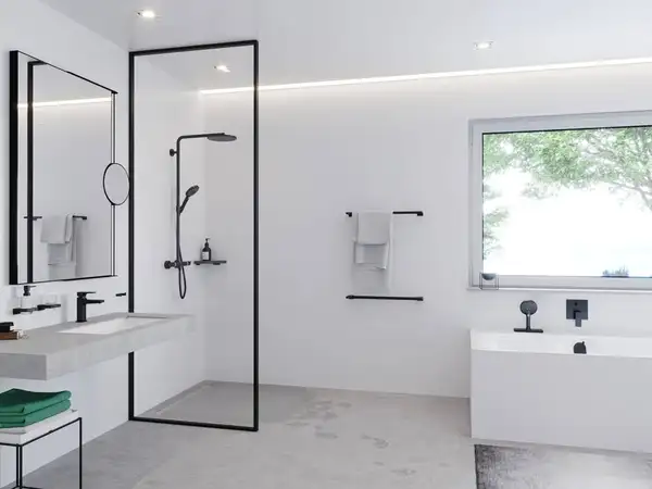 Зеркало косметическое Hansgrohe AddStoris, чёрный матовый (41791670) фото 2 Aquada.com.ua