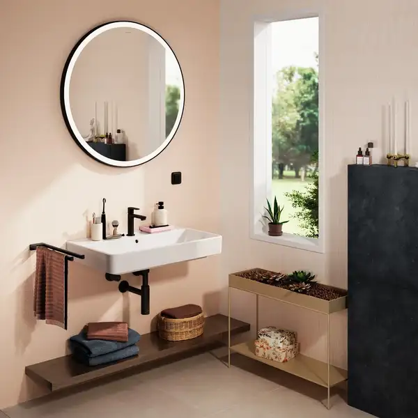 Дзеркало з підсвічуванням Ø900 мм Hansgrohe Xarita Lite S, чорний матовий  54967670