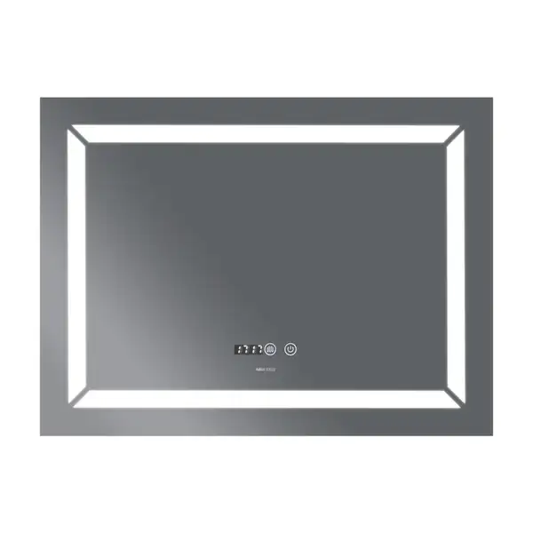 Дзеркало Mixxus LIGHT MR01-80x60 з Led Touch, Anti-fog, димером, регулятором яскравості, годинником (MI5998)
