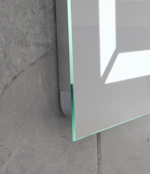 Дзеркало Mixxus LIGHT MR01-80x60 з Led Touch, Anti-fog, димером, регулятором яскравості, годинником (MI5998)