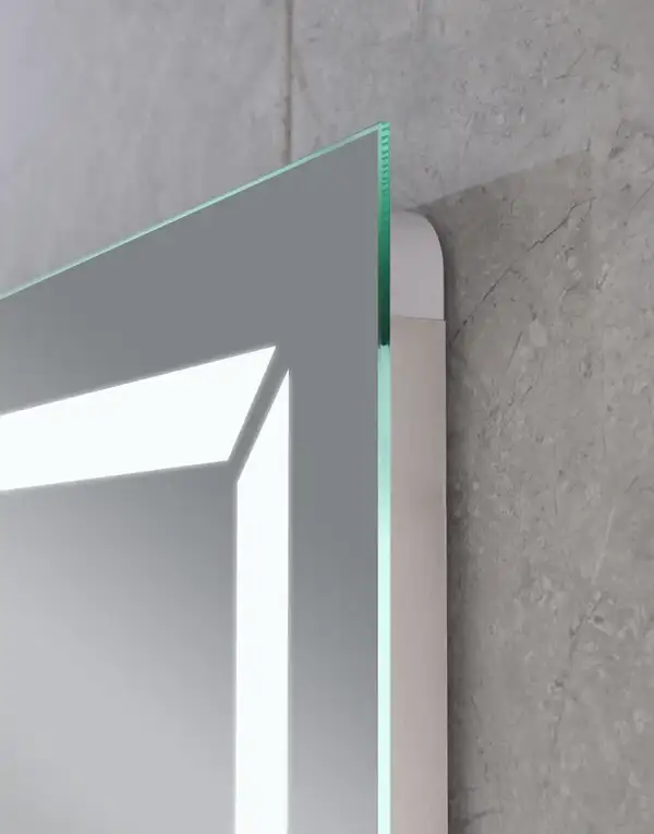 Дзеркало Mixxus LIGHT MR01-80x60 з Led Touch, Anti-fog, димером, регулятором яскравості, годинником (MI5998)