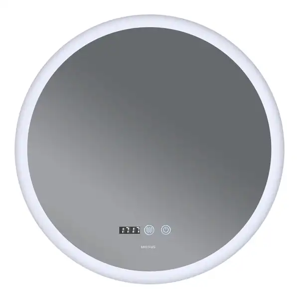 Дзеркало Mixxus PLAIN MC10-60 з Led Touch, Anti-fog, димером, регулятором яскравості, годинником (M (MI6013)