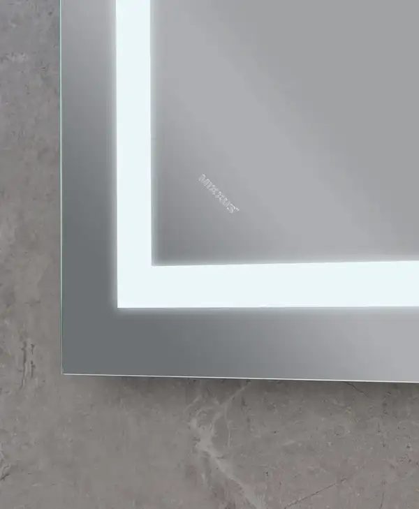 Дзеркало Mixxus WARM MR02-80x60-CASE з Led Touch, Anti-fog, димером, регулятором яскравості, годинн (MI6671)