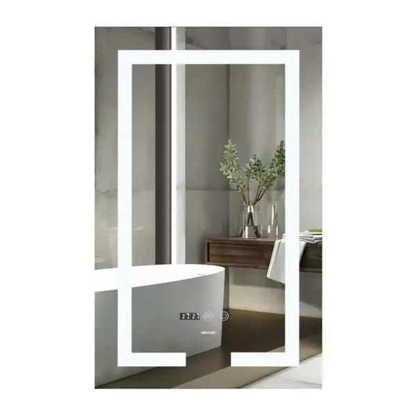 Дзеркало Mixxus HARD MR06-60x80 з Led Touch, Anti-fog, димером, регулятором яскравості, годинником (MI6929)