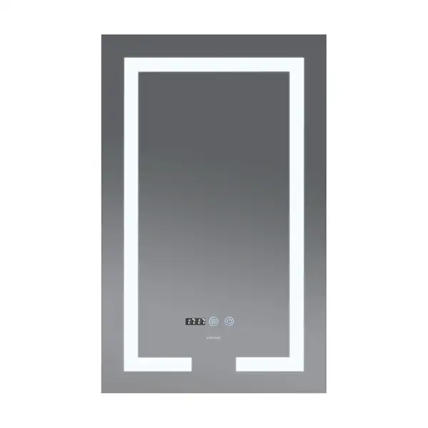 Дзеркало Mixxus HARD MR06-60x80 з Led Touch, Anti-fog, димером, регулятором яскравості, годинником (MI6929)