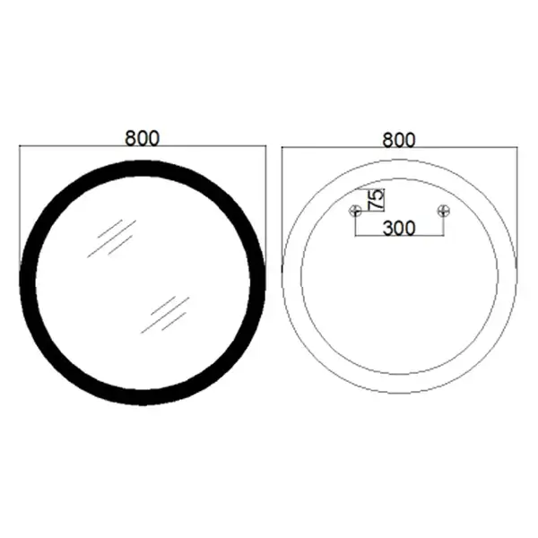 Дзеркало Mixxus PLAIN MC10-80 з Led Touch, Anti-fog, димером, регулятором яскравості, годинником (M (MI6932)