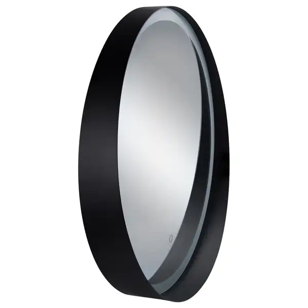 Зеркало Qtap Robin R600 Black с LED-подсветкой и антизапотеванием QT13786501B