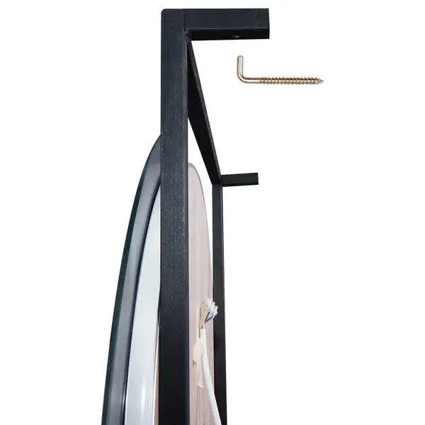 Зеркало Qtap Taurus 600х850х140 Black/Whitish oak с LED-подсветкой QT2478ZP700BWO