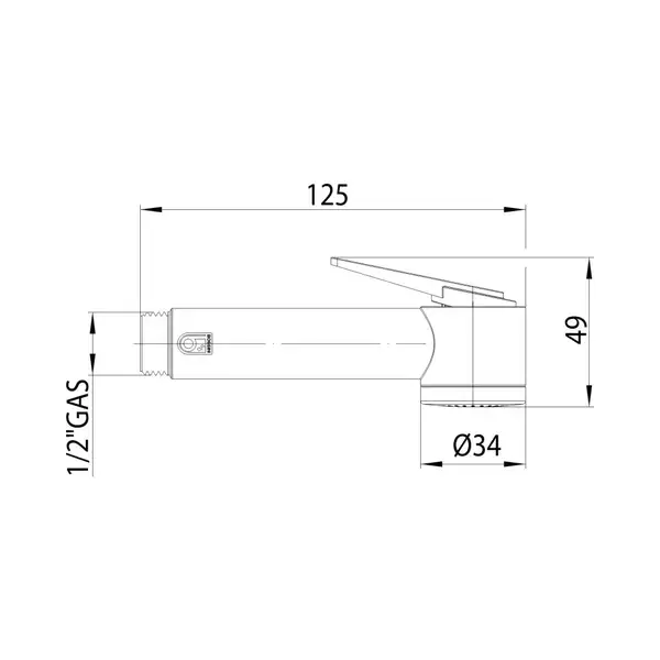 Гігієнічний душ Bossini Paloma Flat, хром (B00462000030008)
