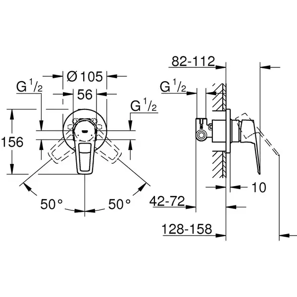 Grohe BauLoop New Гігієнічний душ, хром (UA11104202) Grohe BauLoop New Гігієнічний душ, хром (UA11104202)