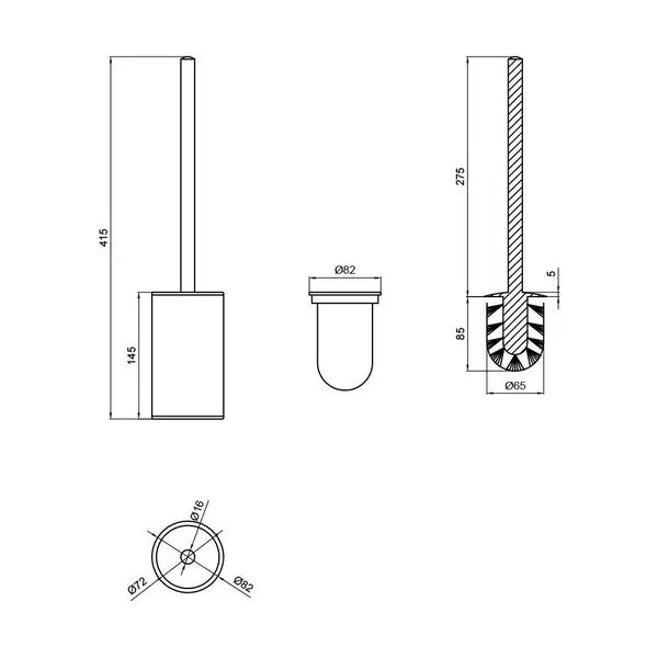 Ершик для унитаза Qtap Liberty BLM 1157-1 (QTLIBBLM11571)