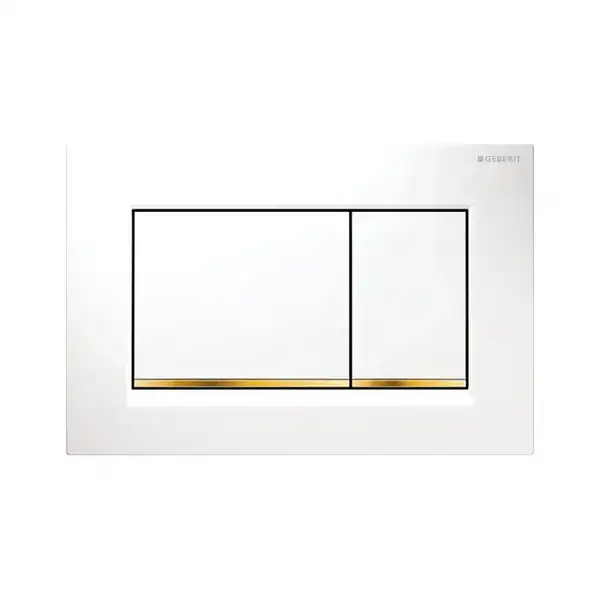Geberit Sigma 30 Клавіша змиву, білий/золото (115.883.kk.1)