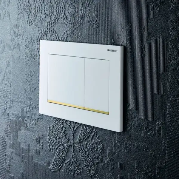 Geberit Sigma 30 Клавіша змиву, білий/золото (115.883.kk.1)