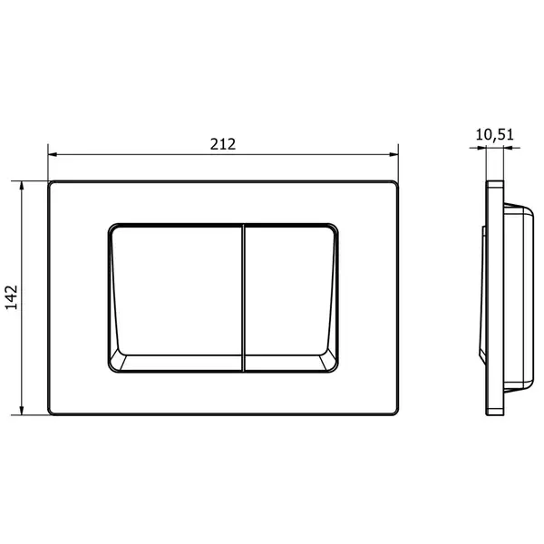 Кнопка смыва для инсталляции MEXEN FENIX 10 XS CHROME MATT (MEX-601002)