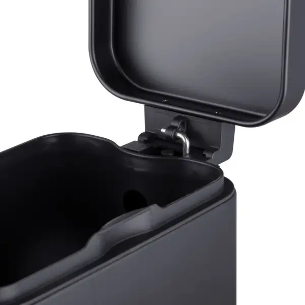 Відро для сміття з плавним закриттям прямокутне Mixxus Premium Quadro-TC0105 Black 5 л колір чорний (MI7061)