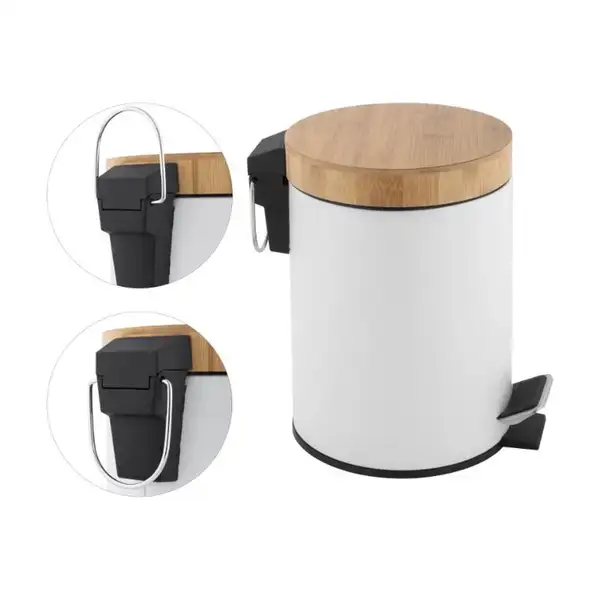 Корзина для мусора YOKA BIN WHITE BAMBOO 3л. для ванной комнаты (CH.BIN-WHT)