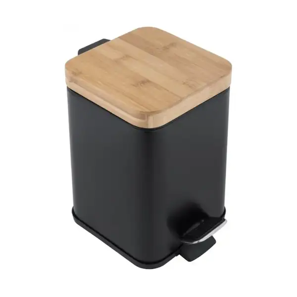 Корзина для мусора YOKA SIDO BLACK BAMBOO 3л. для ванной комнаты (CH.SIDO-BLK)