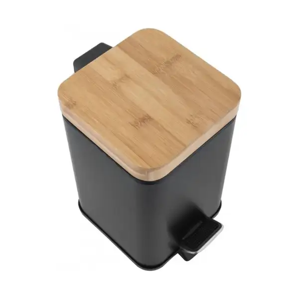 Корзина для мусора YOKA SIDO BLACK BAMBOO 3л. для ванной комнаты (CH.SIDO-BLK)