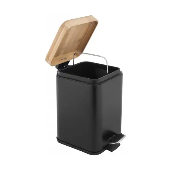 Корзина для мусора YOKA SIDO BLACK BAMBOO 3л. для ванной комнаты (CH.SIDO-BLK)