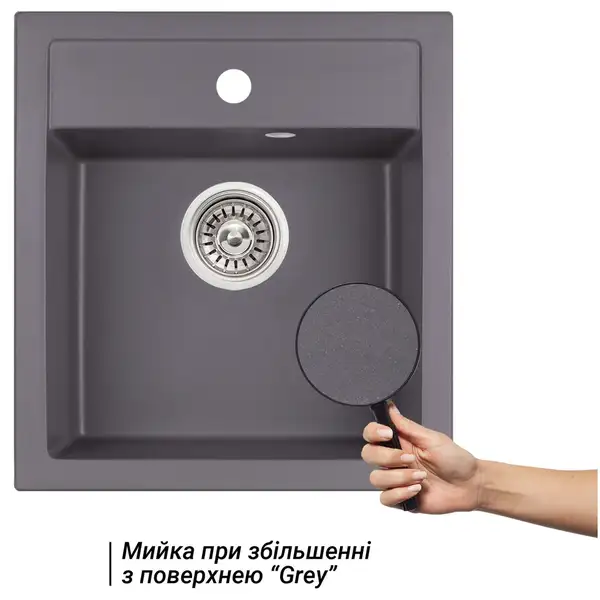 Кухонная мойка Qtap CS 5046 Grey (QT5046GRE471)