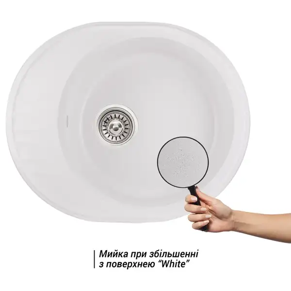 Кухонная мойка Qtap CS 6151 White (QT6151WHI650)