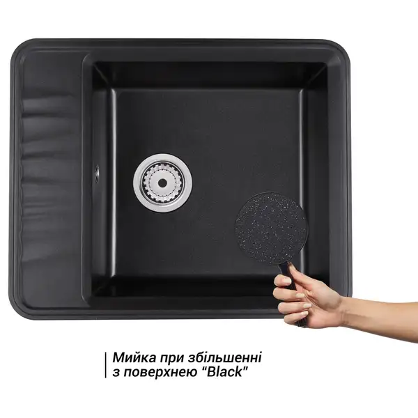 Кухонная мойка Qtap CS 6250 Black (QT6250BLA404)