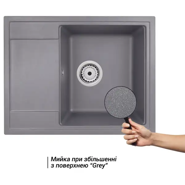Кухонная мойка Qtap CS 6450 Grey (QT6450GRE471)